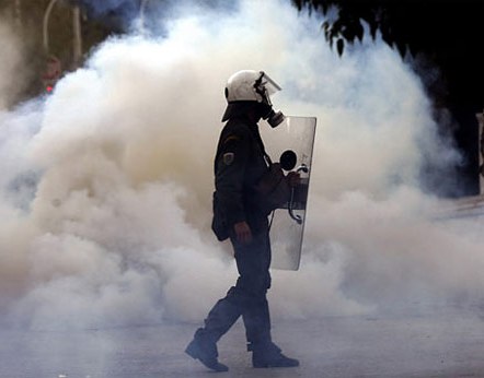 Tear Gas and Mask